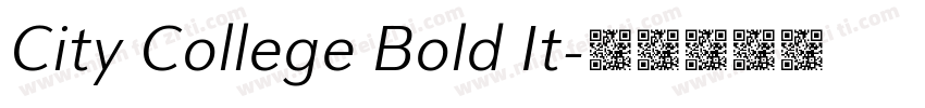 City College Bold It字体转换